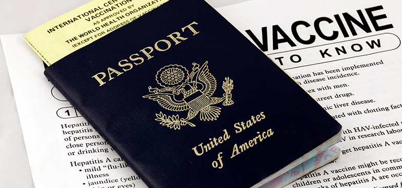 passport and vaccination record