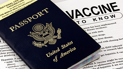 passport and vaccination record