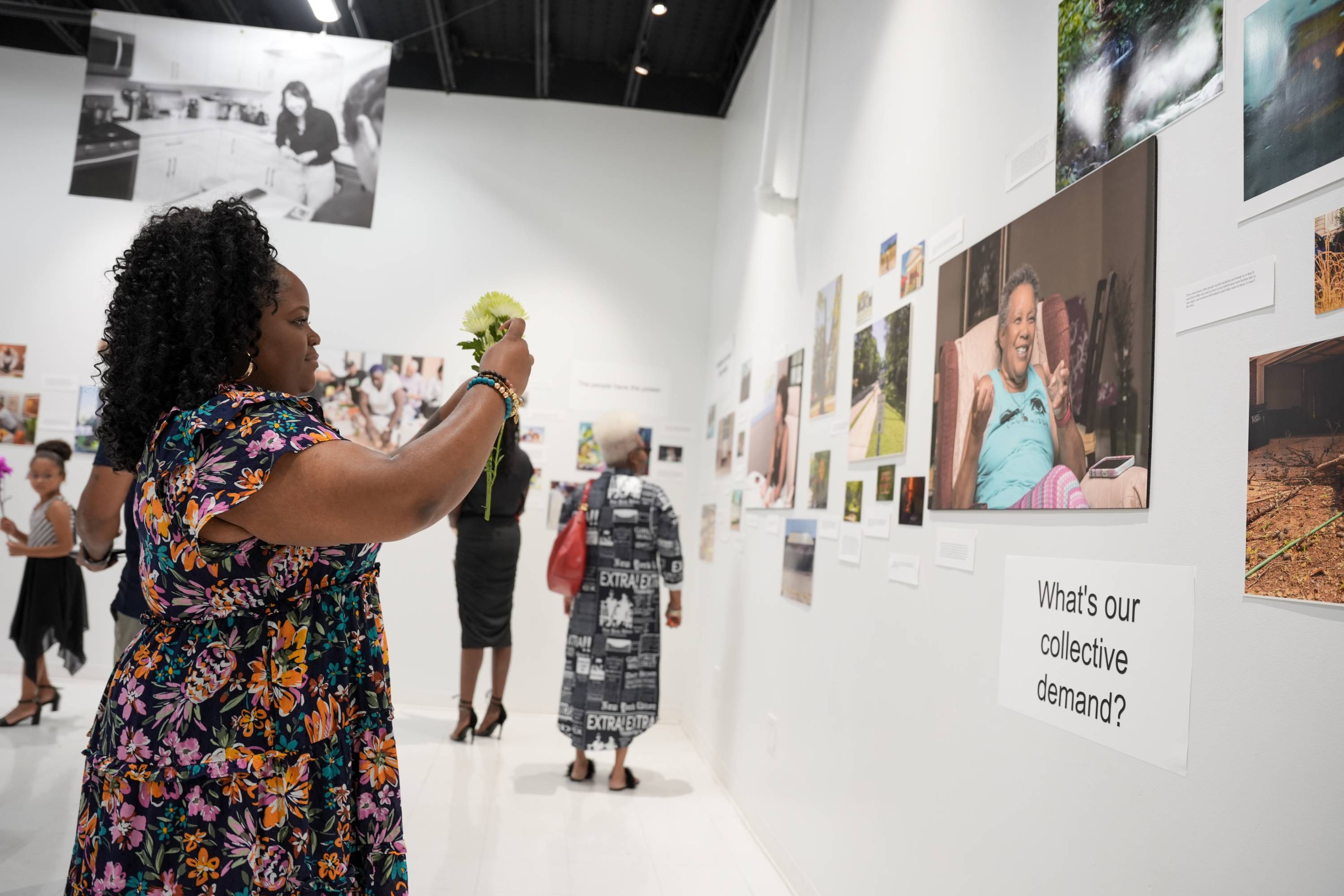 Resident at Photovoice Exhibit